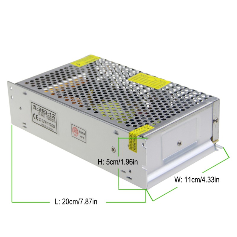 DC 12V 20A 240W Power Supply Transformer Switch AC 110V / 220V to